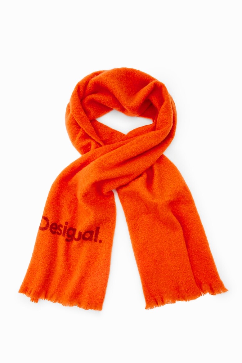 

Однотонный шарф с логотипом Desigual, красный