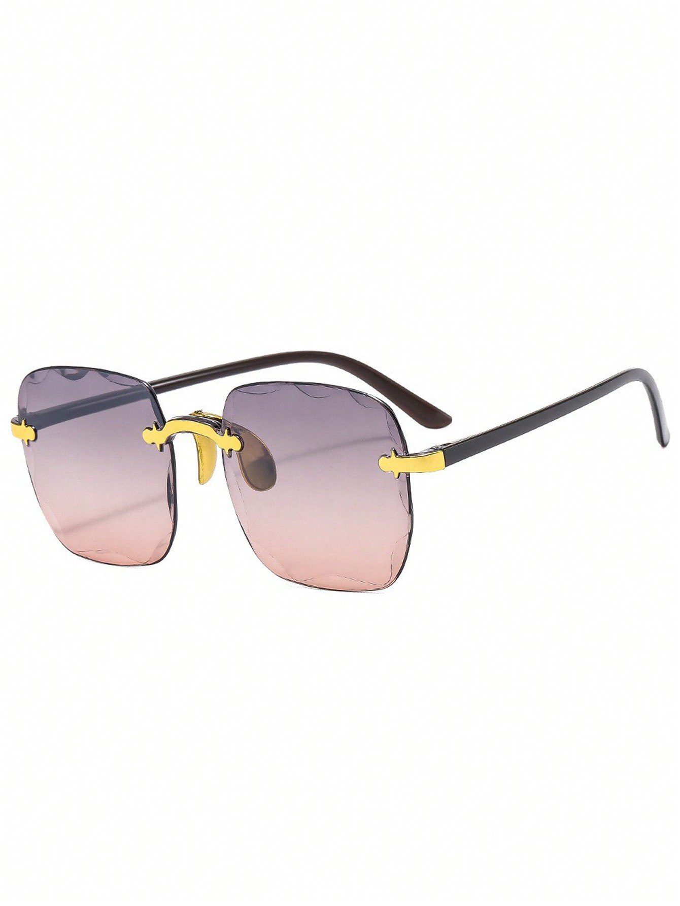 1 шт. Женские модные солнцезащитные очки без оправы с квадратными линзами цена и фото