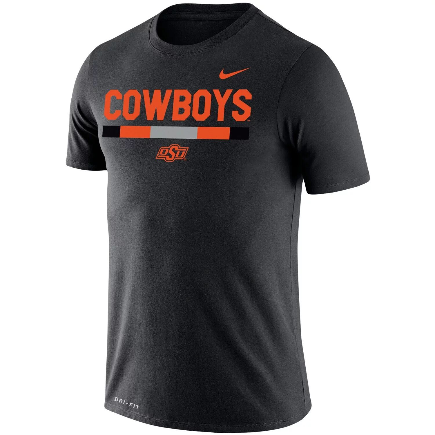 

Мужская черная футболка Oklahoma State Cowboys Team DNA Legend Performance Nike, Черный