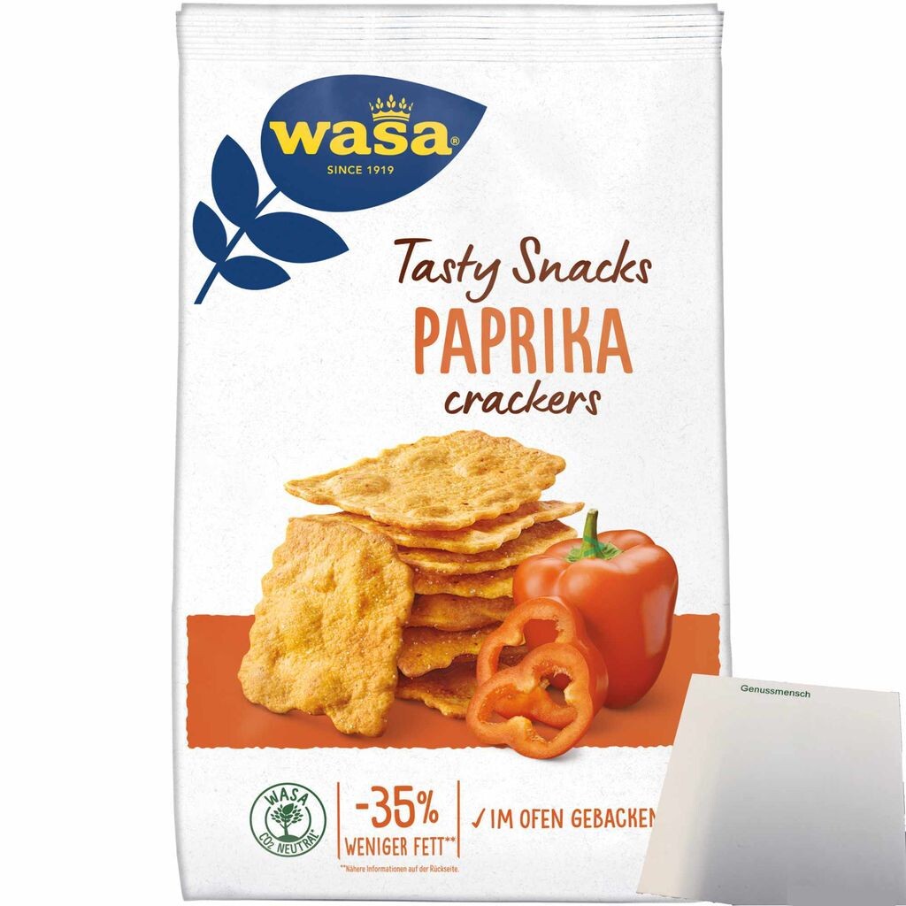

Крекеры Wasa Tasty Snacks с паприкой (упаковка 150г) + блок usy