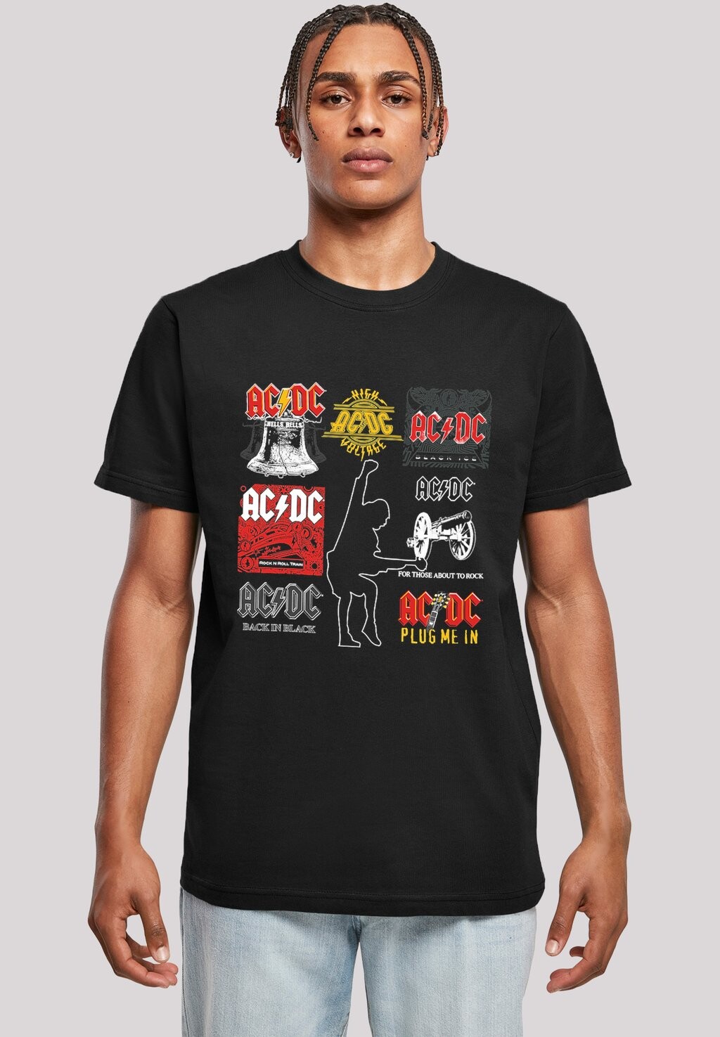 

Футболка с принтом ACDC ALBUM COVERS PREMIUM ROCK METAL MUSIK BAND FAN MERCH FÜR F4NT4STIC, цвет black