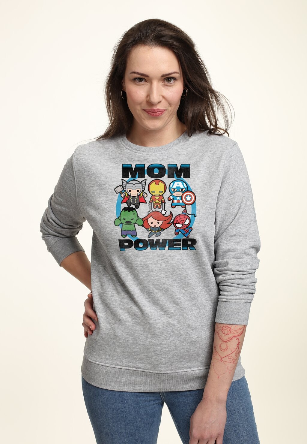

Толстовка AVENGERS CLASSIC MOM FAME DUDES Marvel, цвет Mottled Light Grey