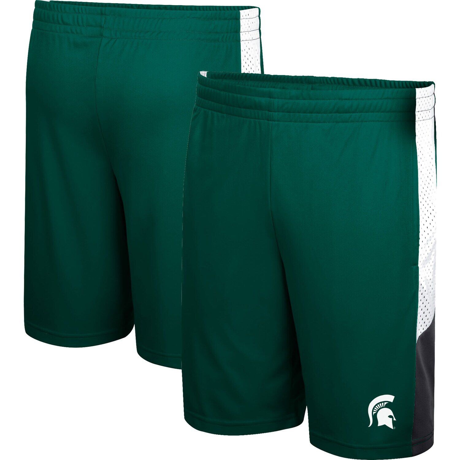 

Молодежные шорты Colosseum Green Michigan State Spartans с очень тщательными цветными блоками Colosseum