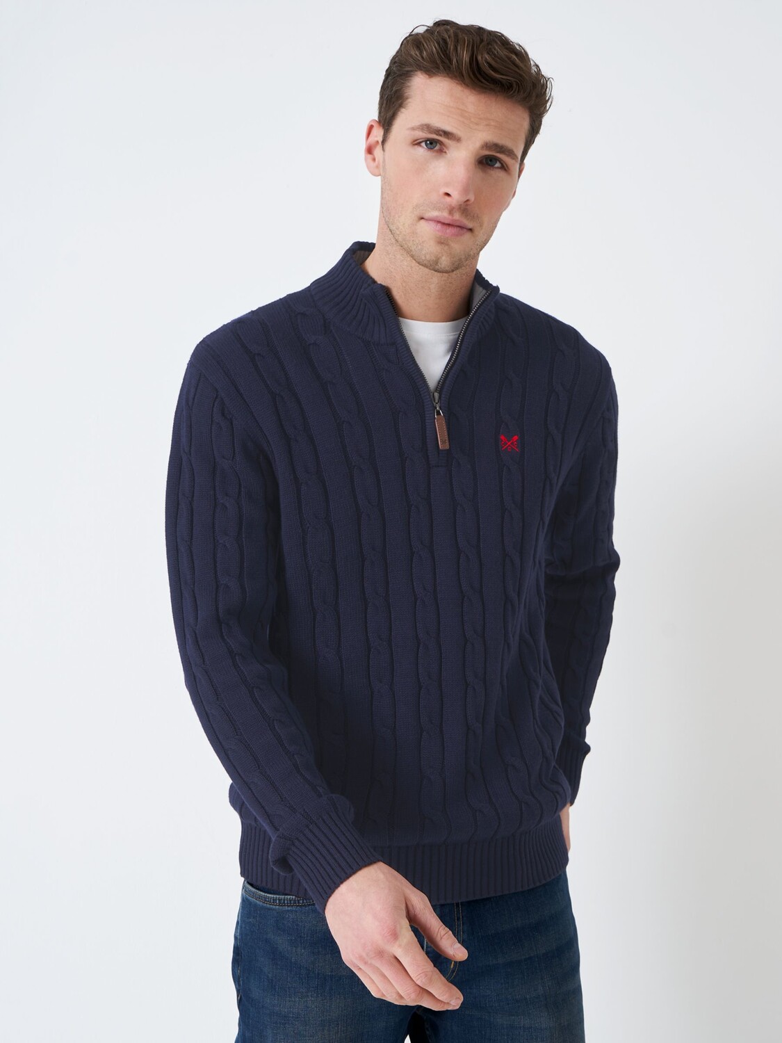 

Джемпер с молнией до половины длины Regatta Crew Clothing, темно-синий