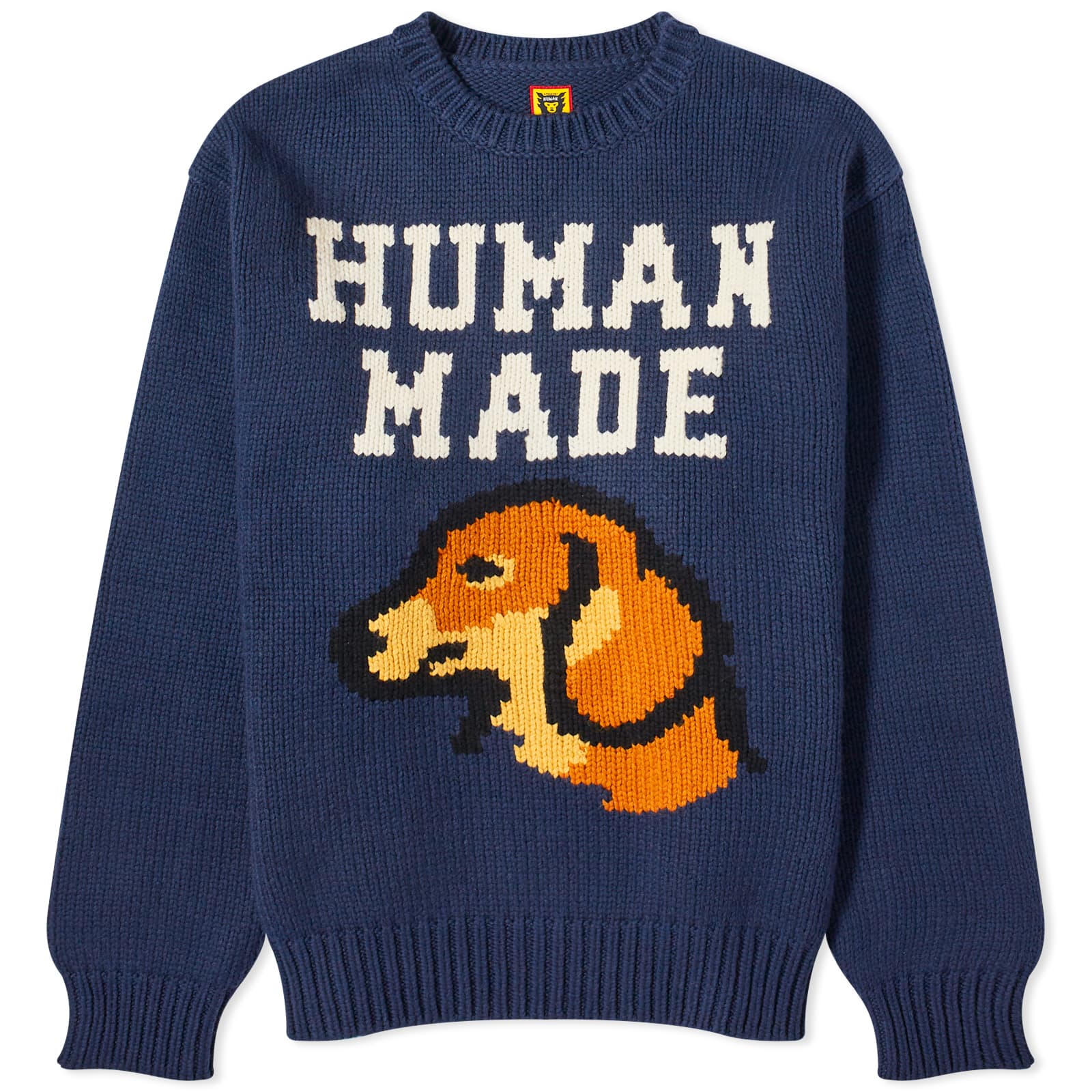 Свитер Human Made Dachs Knit, темно-синий свитшот human made hem line темно синий