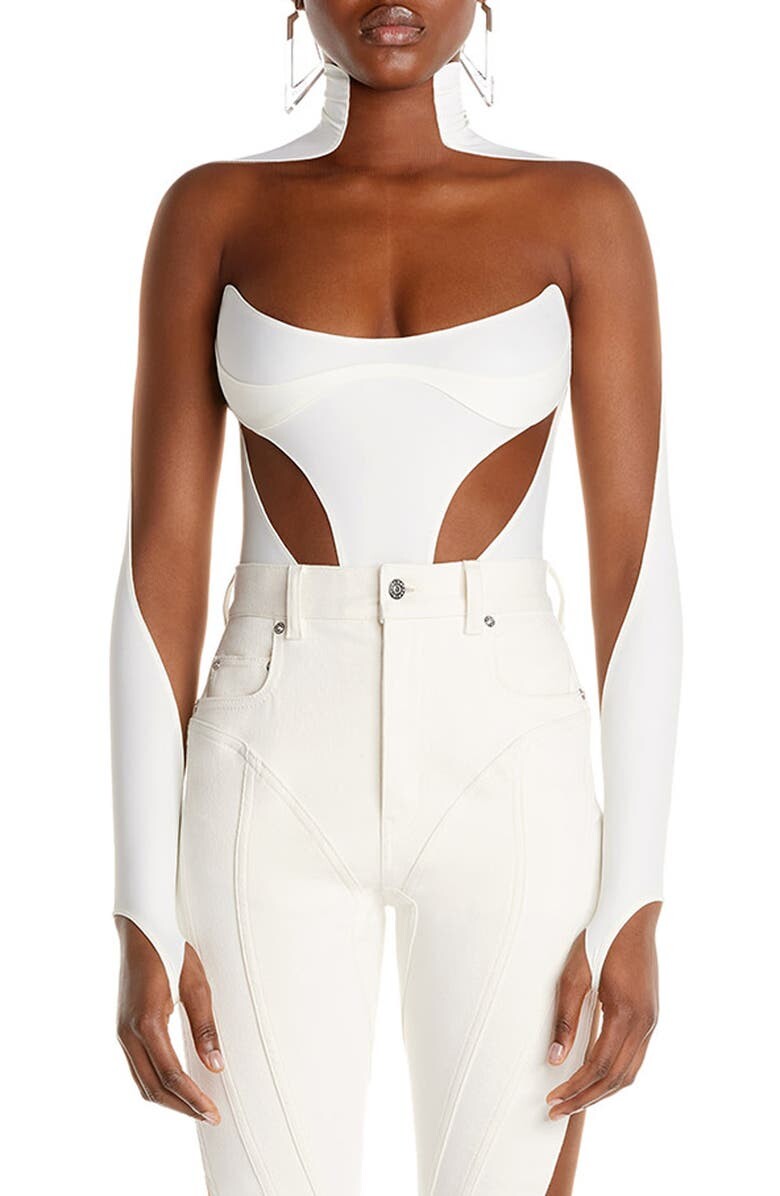 

Боди Illusion с открытыми плечами MUGLER