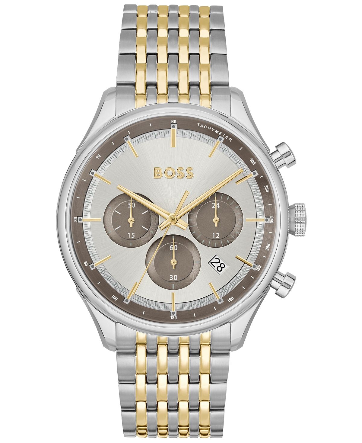 

Мужские часы Gregor Quartz Chronograph из нержавеющей стали и стали с ионным позолоченным покрытием, 45 мм BOSS