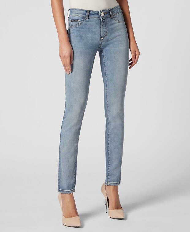 

Джинсы скинни Philipp Plein, цвет Slate Blue