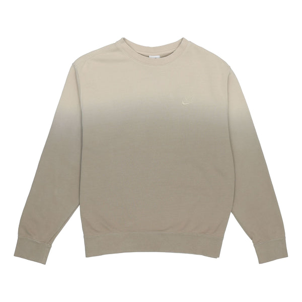 Толстовка Men's Nike Gradient Loose Round Neck Pullover Long Sleeves Autumn Khaki, хаки plus size women s clothing 2021 fall winter new pure wool knitted pullover round neck drop shoulder sleeves loose long sleeves