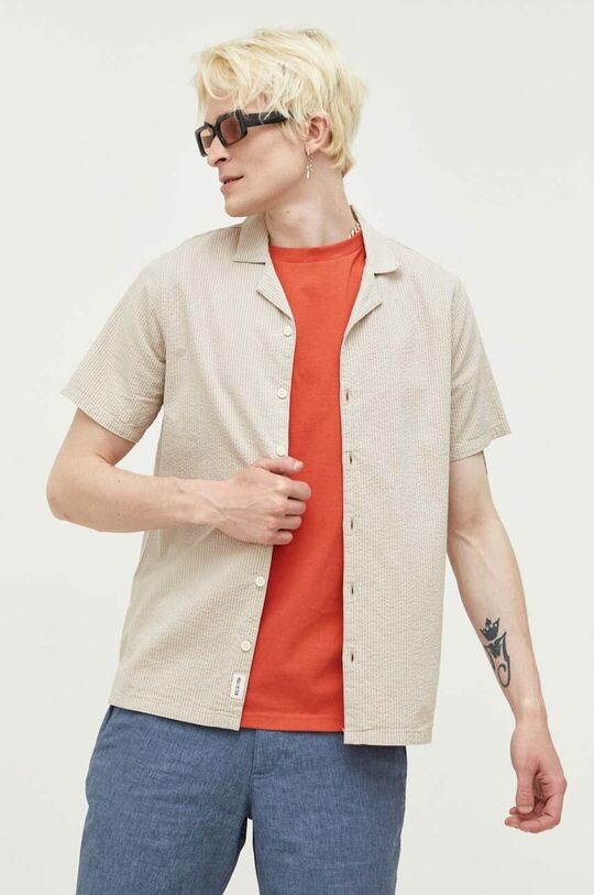 

Компания Холлистер хлопчатобумажную рубашку Hollister Co., бежевый