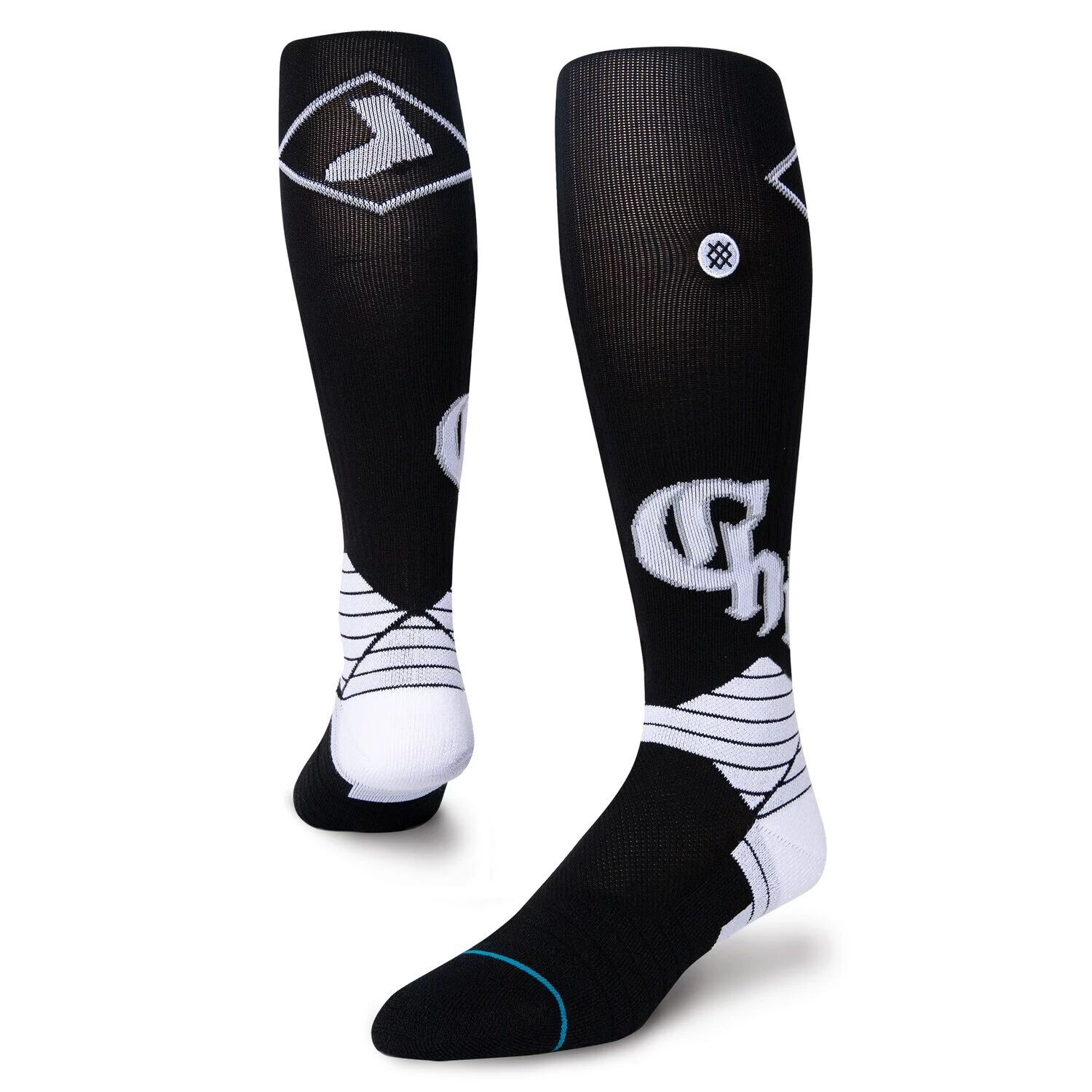 

Мужские носки Stance Black Chicago White Sox 2021 City Connect поверх икры