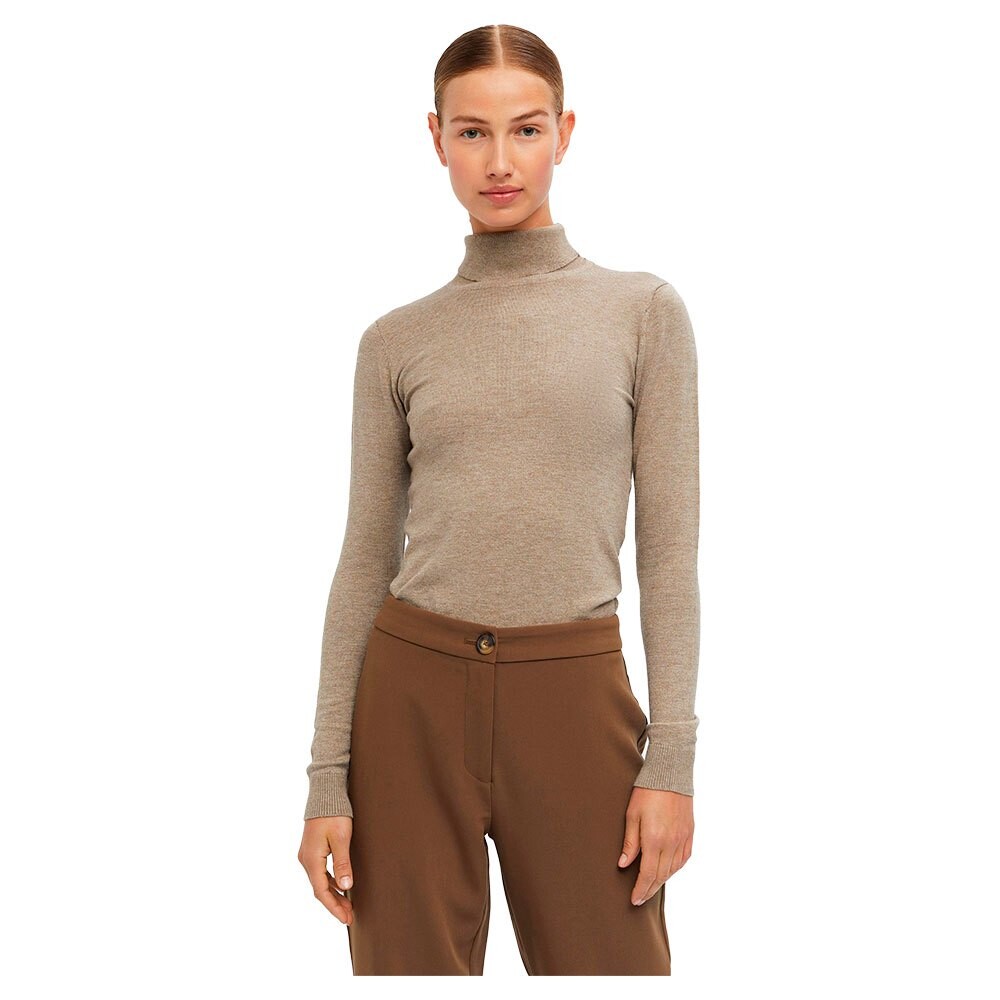 

Свитер Object Thess Roll Neck, бежевый