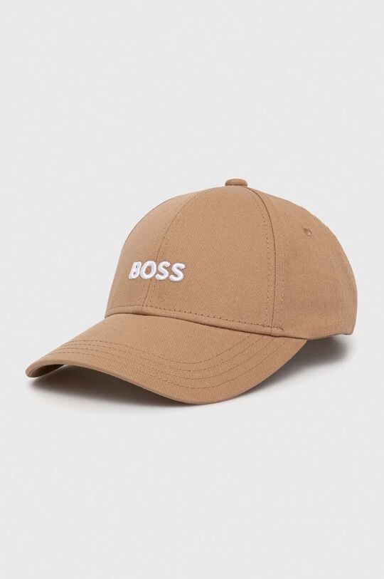

Хлопковая бейсболка Boss, бежевый