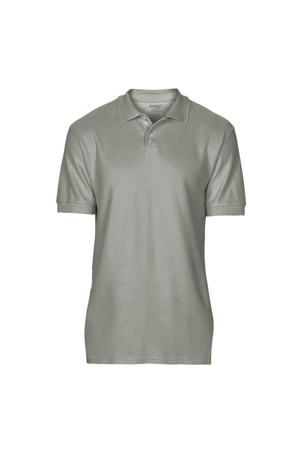 Рубашка поло из двойного пике с короткими рукавами Softstyle Gildan, серый