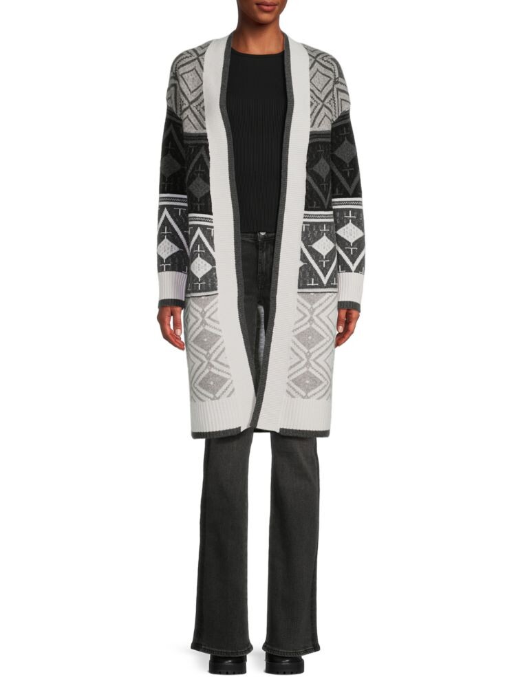 

Кардиган Fairisle из 100% кашемира Saks Fifth Avenue, цвет Grey Multicolor