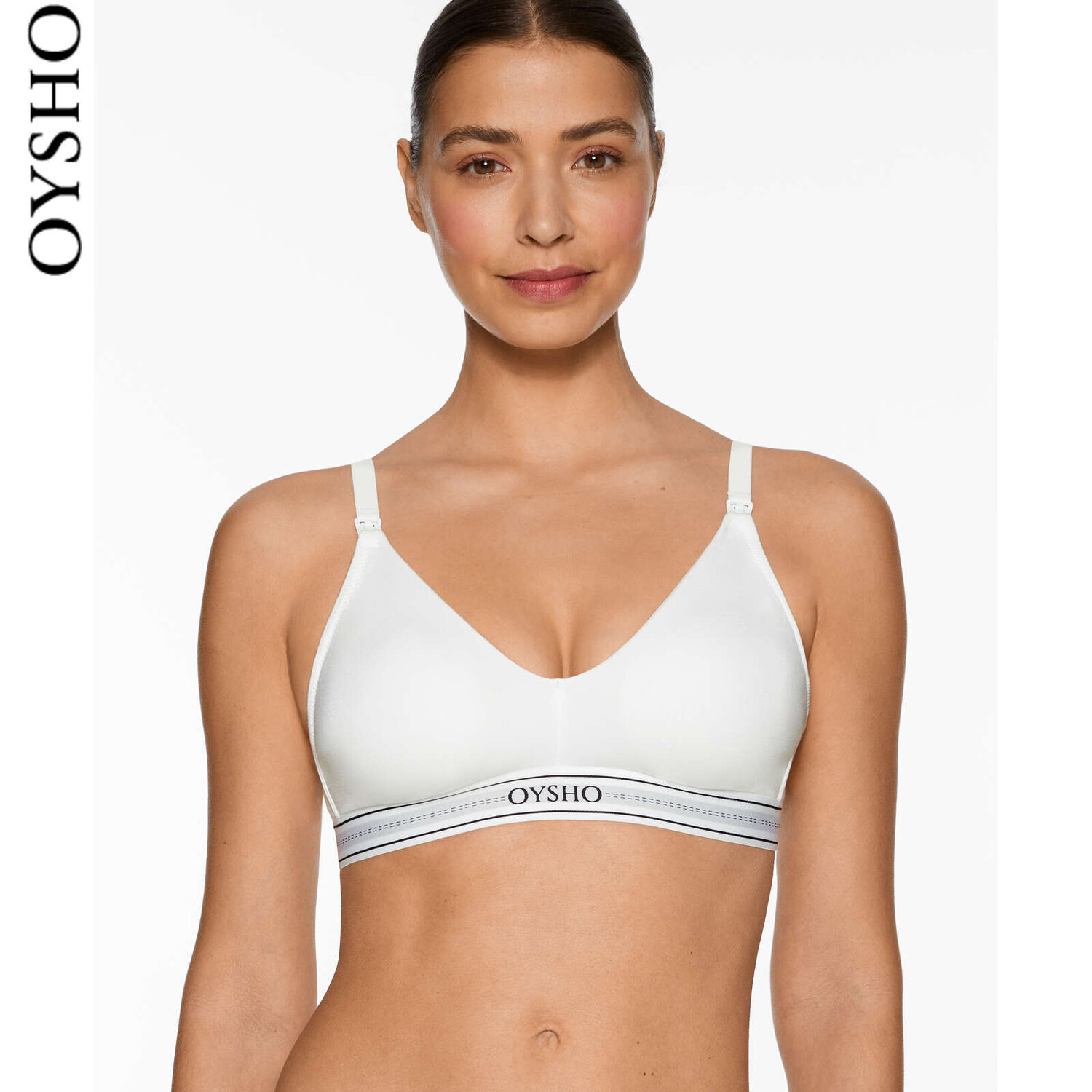 

Бюстгальтер без косточек Oysho, белый