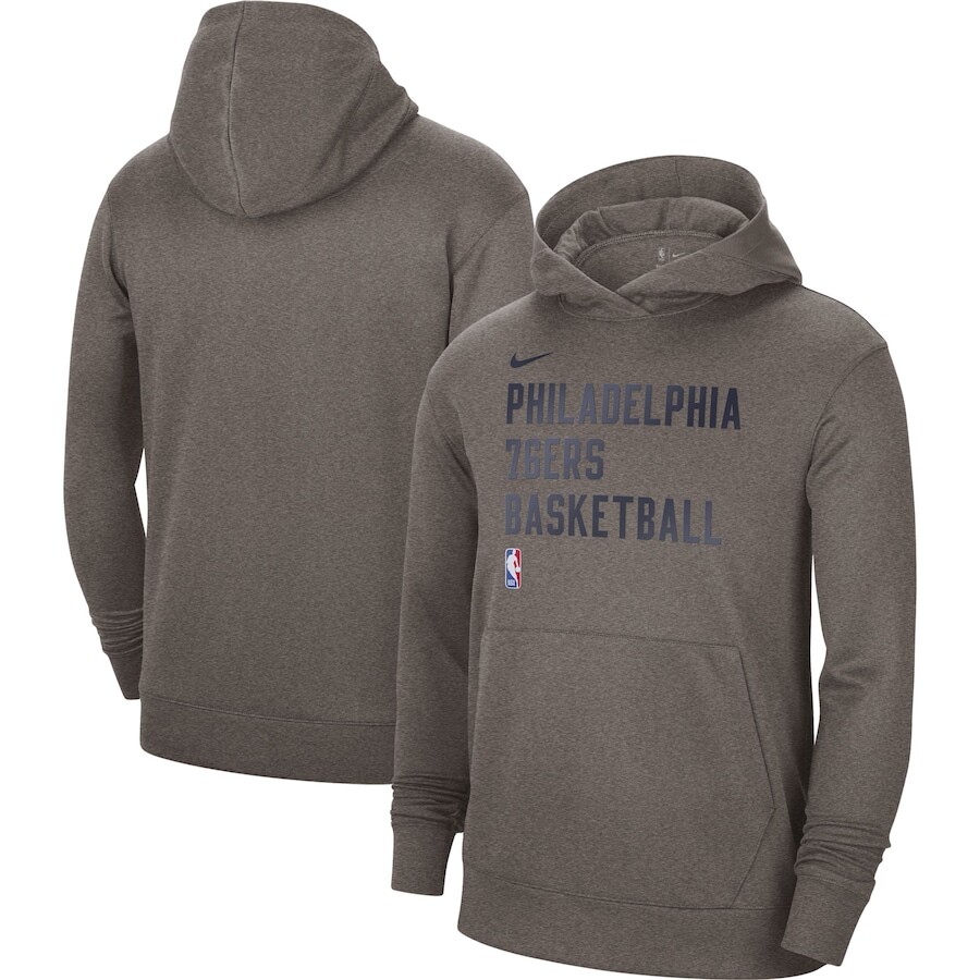 

Пуловер с капюшоном Nike Philadelphia 76Ers, серый