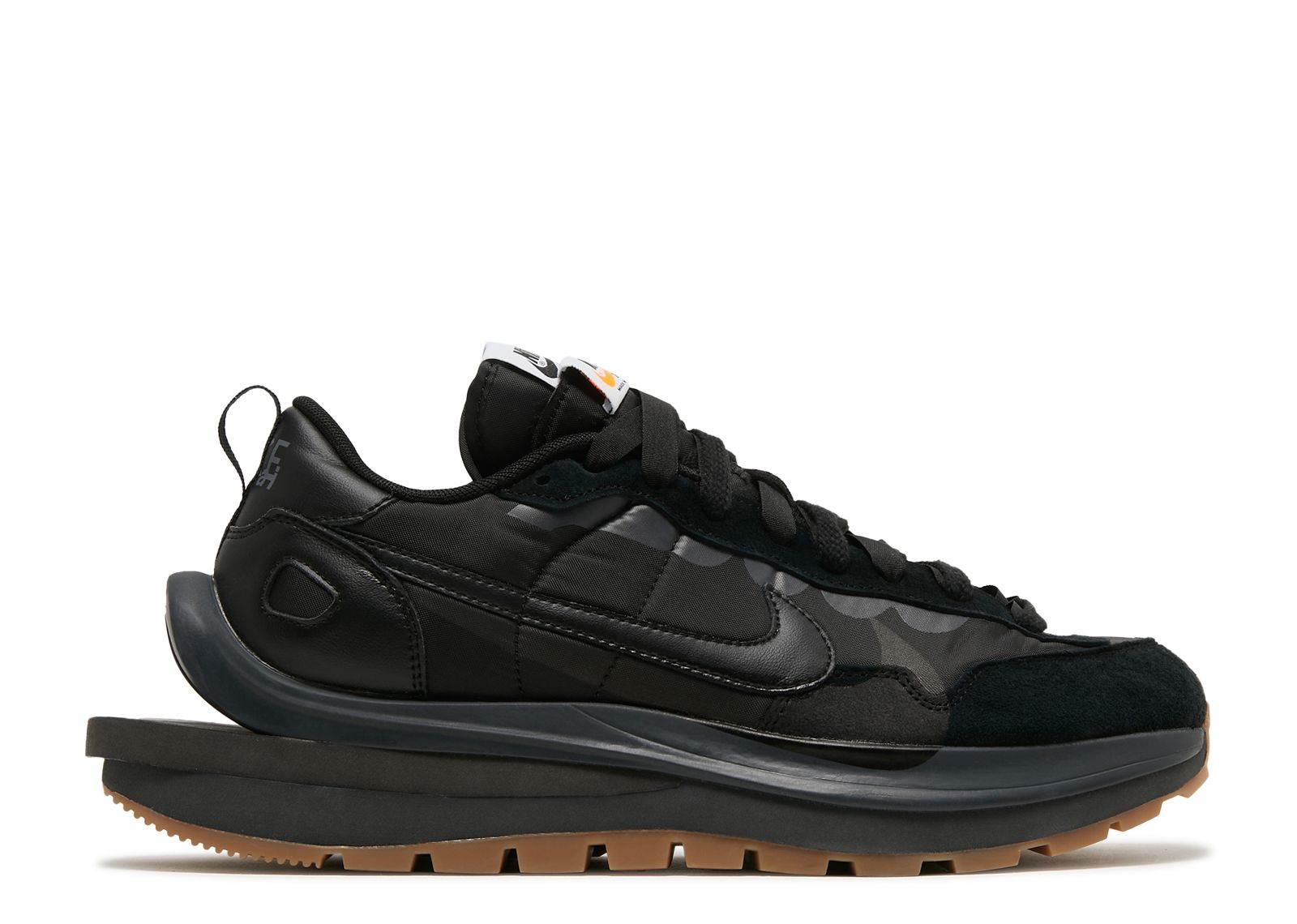 Кроссовки Nike Sacai X Vaporwaffle 'Black Gum', черный кроссовки nike sacai x vaporwaffle black gum черный