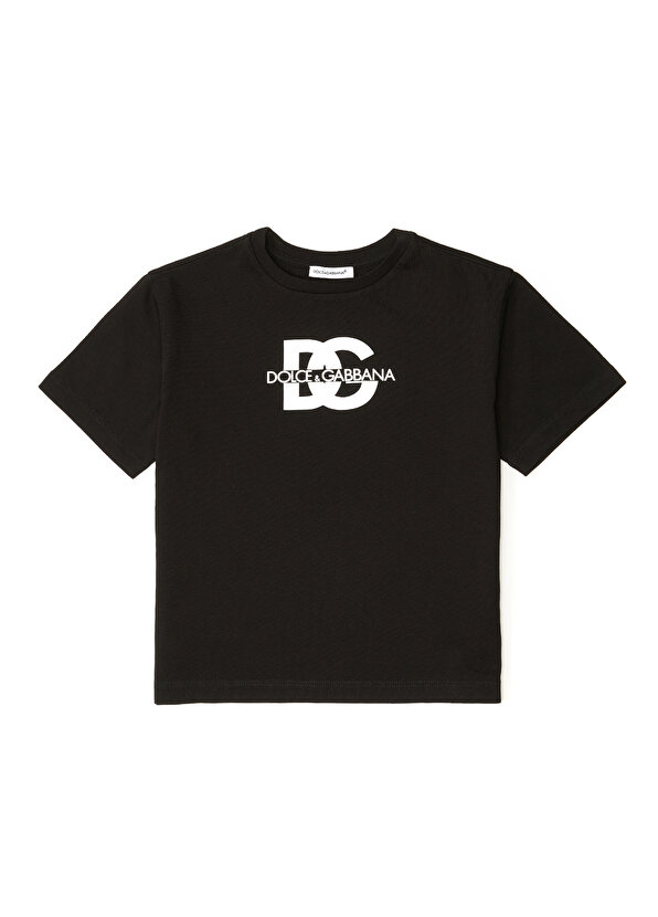Черная футболка с логотипом для мальчиков Dolce&Gabbana