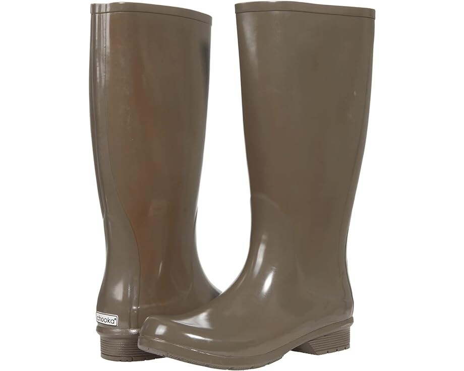 

Ботинки Chooka Polished Tall Rain Boots, цвет Dark Taupe