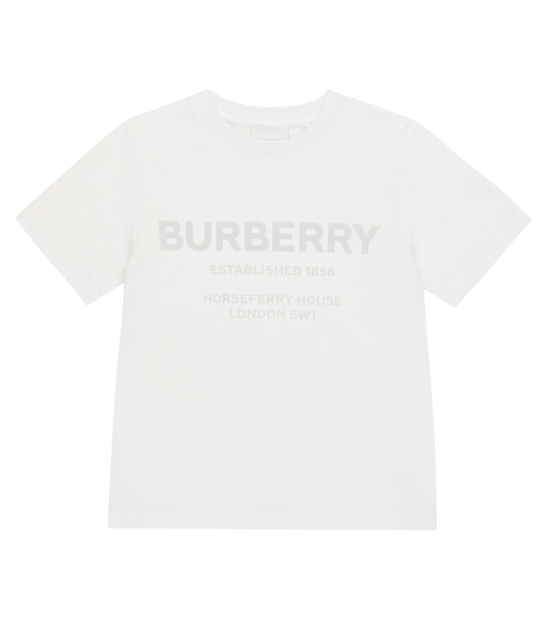 

Футболка из хлопкового джерси с логотипом Burberry Kids, белый