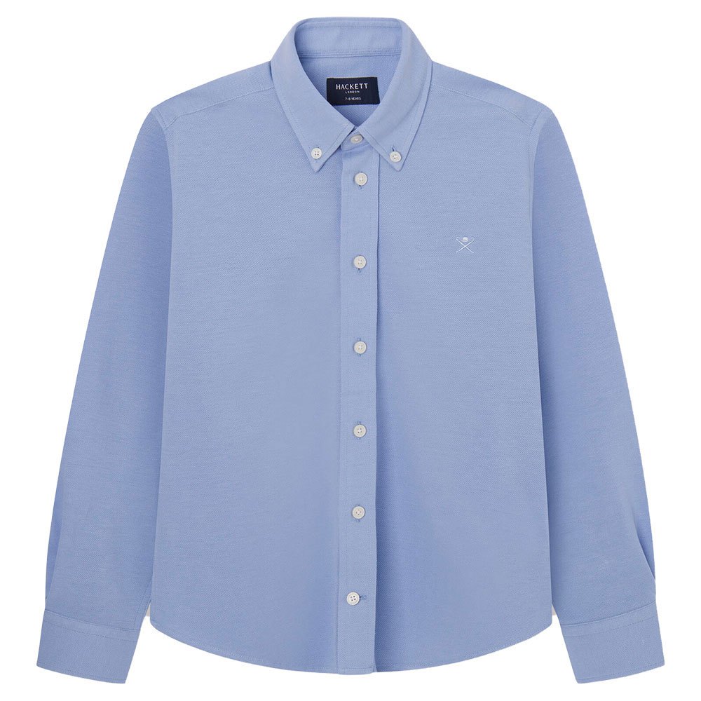 Рубашка с длинным рукавом Hackett Garment Dyed Pique Kids, синий
