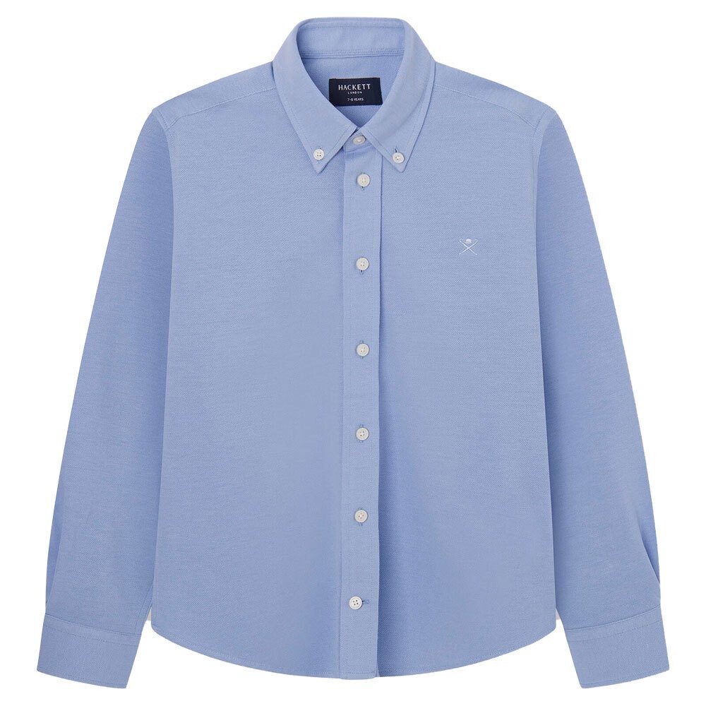 

Рубашка с длинным рукавом Hackett Garment Dyed Pique Kids, синий
