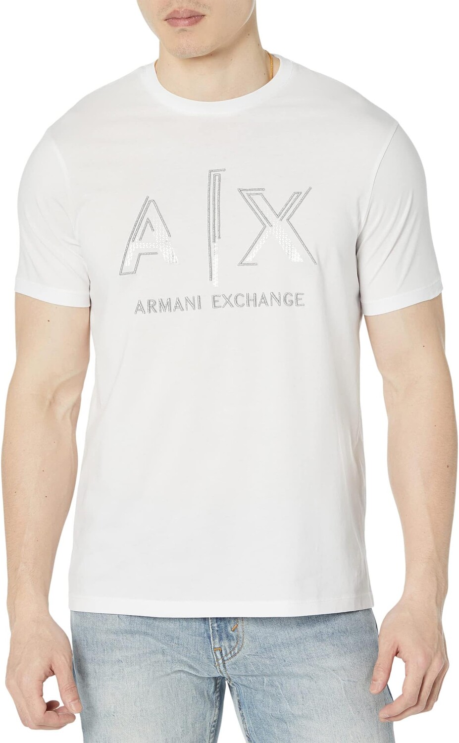 

футболка с логотипом AXE Armani Exchange, белый