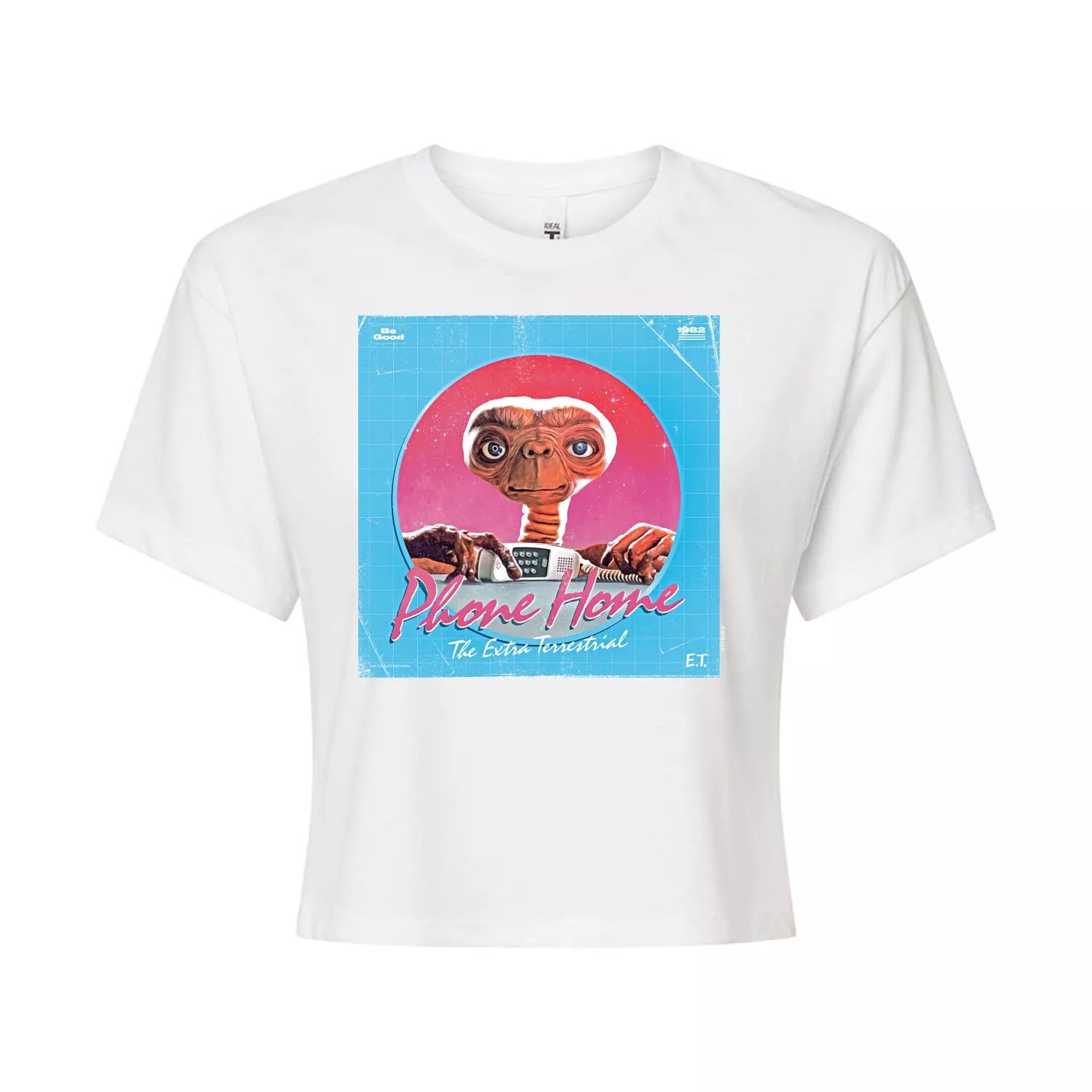 Юниоры E.T. Укороченная футболка с рисунком Phone Home Licensed Character, белый юниоры e t укороченная футболка с рисунком shine together licensed character белый
