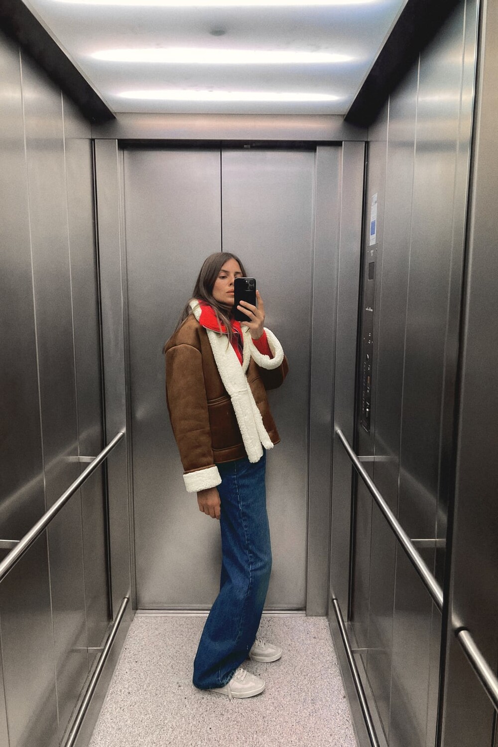 

Двусторонняя куртка с накладными карманами ZARA, бежевый
