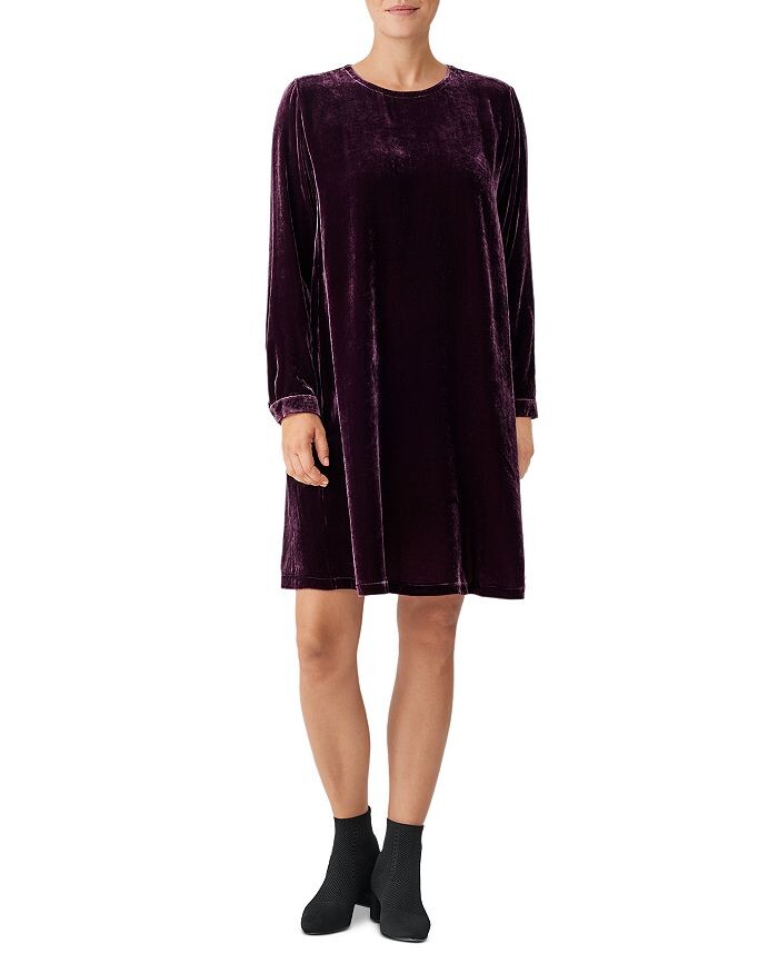 

Платье с круглым вырезом и длинными рукавами Eileen Fisher