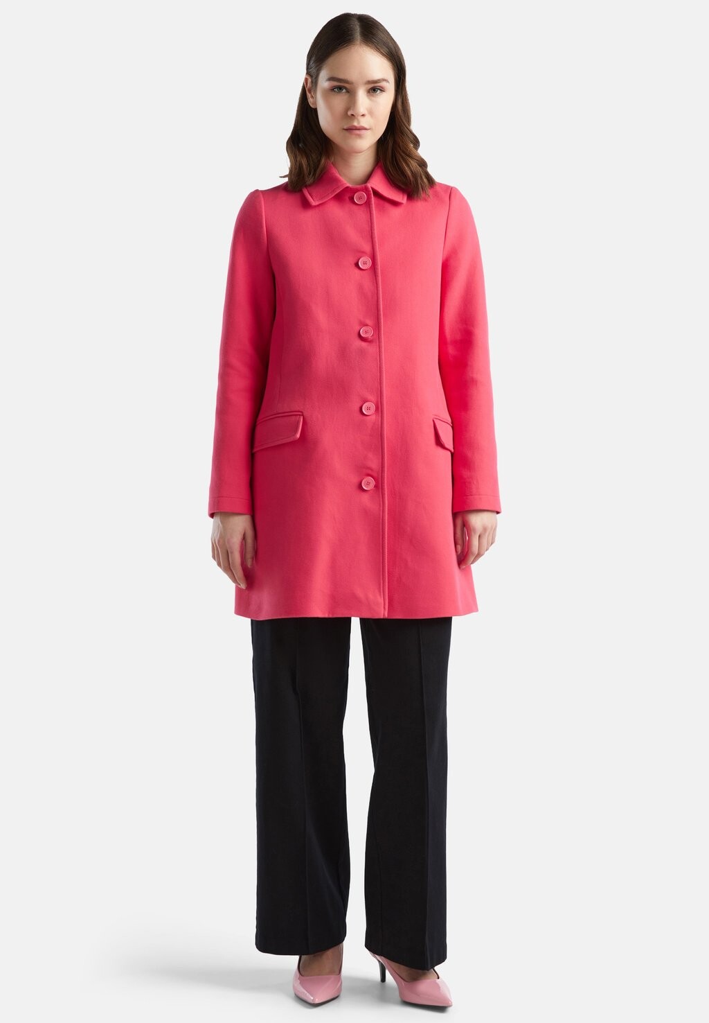 

Короткое пальто United Colors of Benetton, красный
