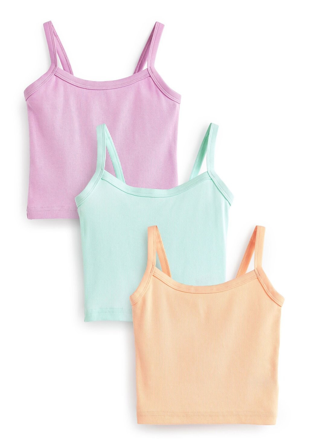 

Топ CROP RIB CAMIS 3 PACK Next, цвет pink blue orange