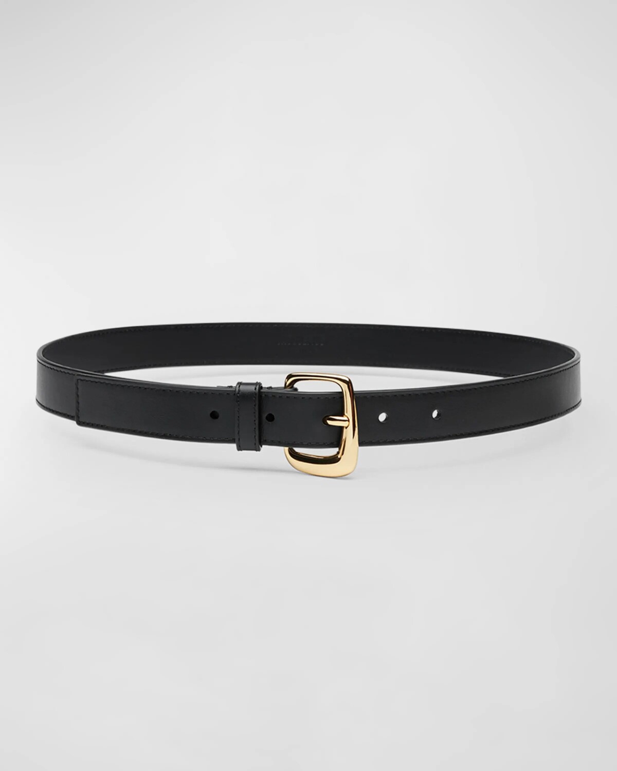 

Кожаный ремень с овальной пряжкой Jacquemus, цвет Black