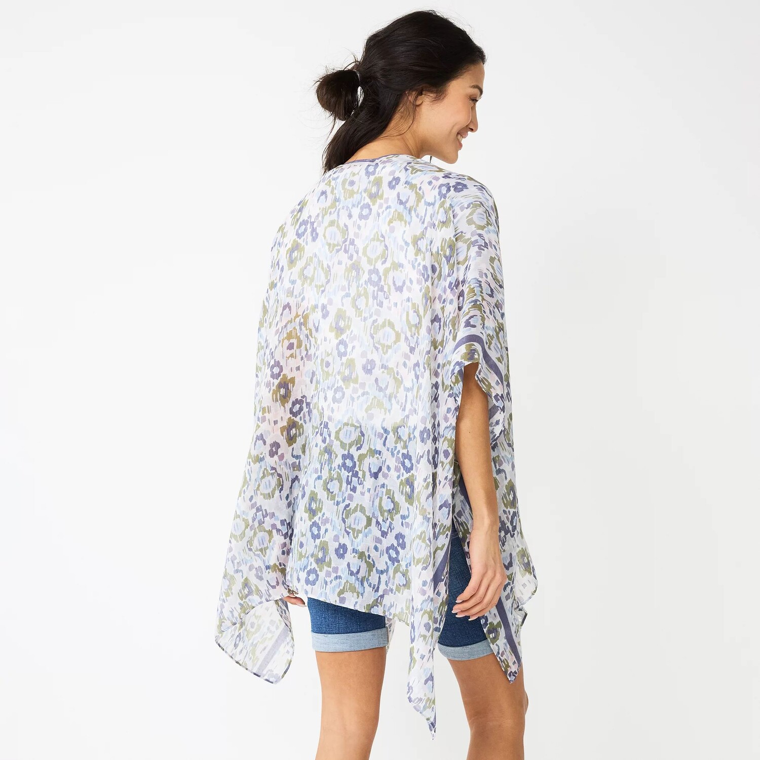 

Женская одежда Sonoma Goods For Life Lea Floral Ikat Ruana Sonoma Goods For Life, синий