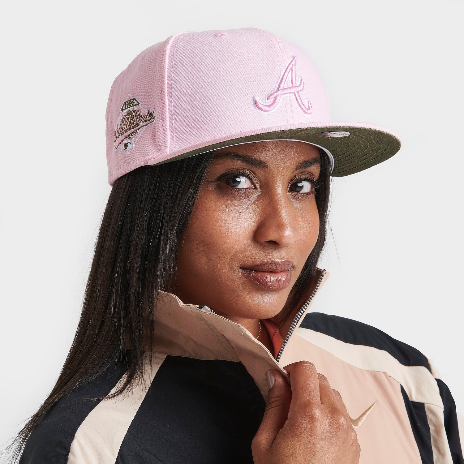 

Розовая кепка Snapback 9FIFTY New Era Atlanta Braves MLB, розовый
