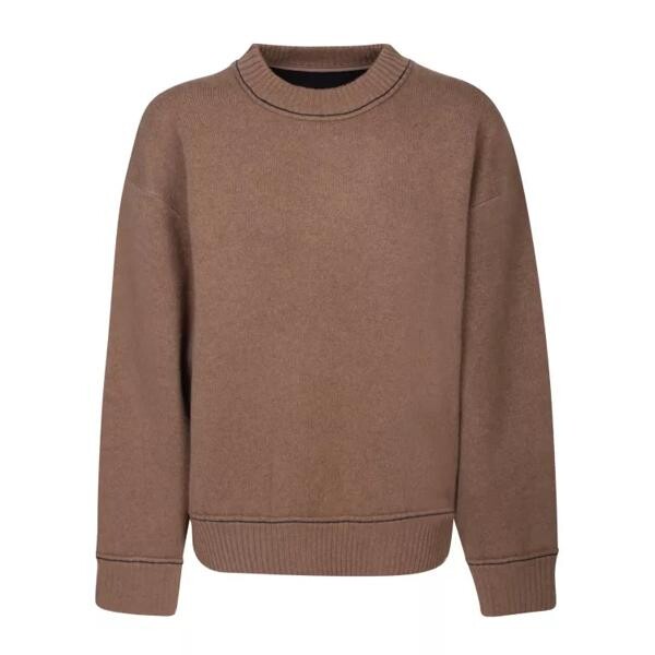 

Свитер roundneck sweater Sacai, коричневый
