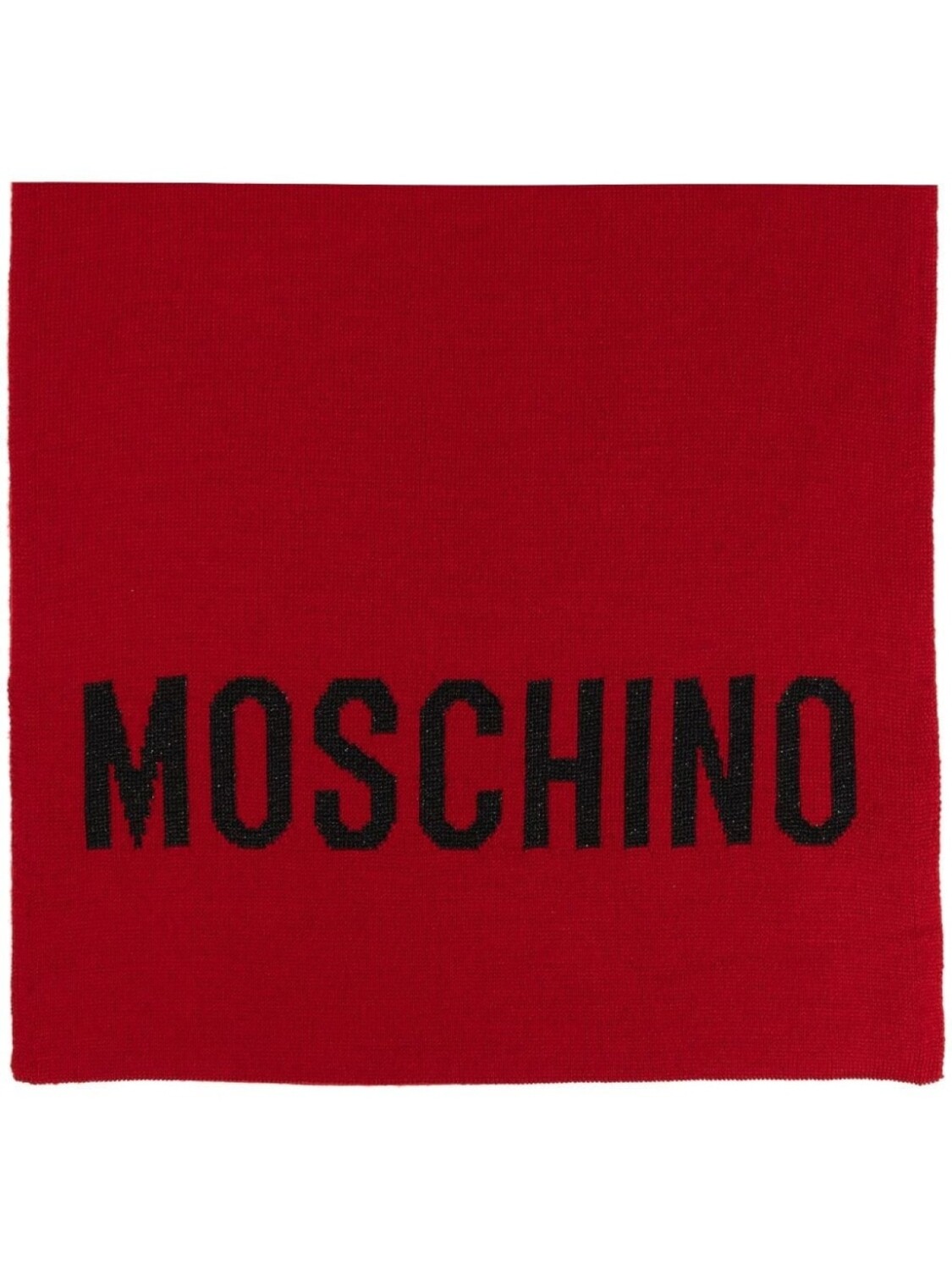 

Moschino шарф с логотипом в технике интарсия, красный