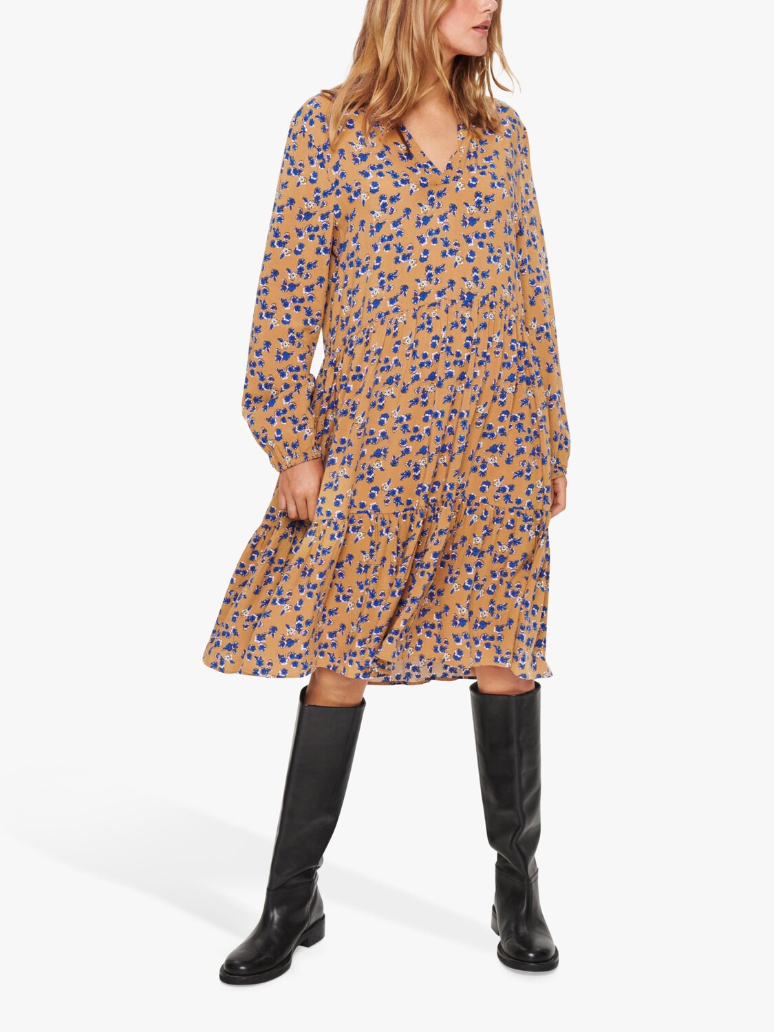 

Платье миди с длинными рукавами Saint Tropez Eda, Dijon Painterly Floral