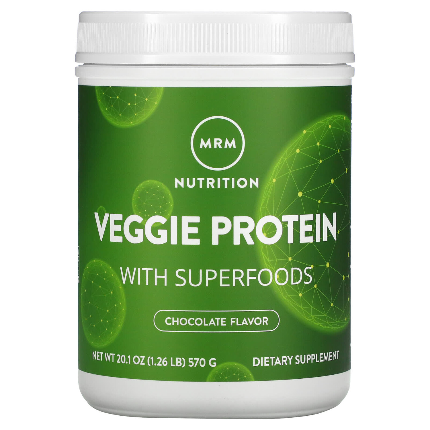 

Растительный протеин с суперфудами, со вкусом шоколада, 570 г (1,26 фунта), MRM Nutrition