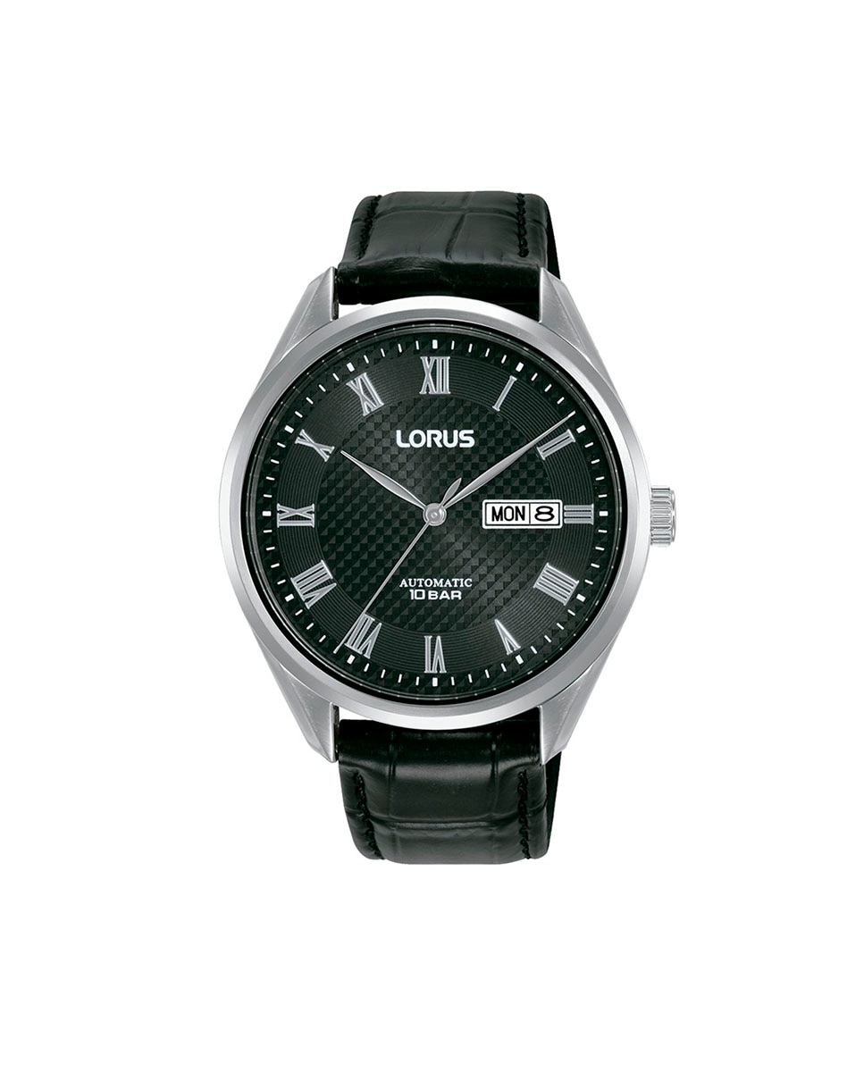 Мужские часы Classic RL435BX9 с автоматическим кожаным ремешком и черным ремешком Lorus, черный