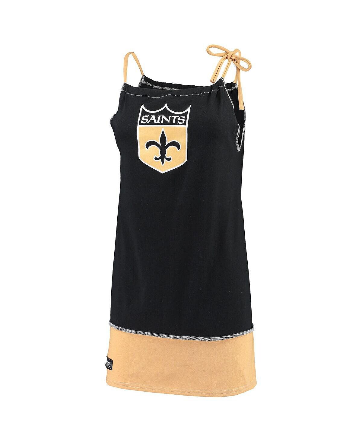 

Женское черное платье-майка в винтажном стиле New Orleans Saints Refried Apparel, черный