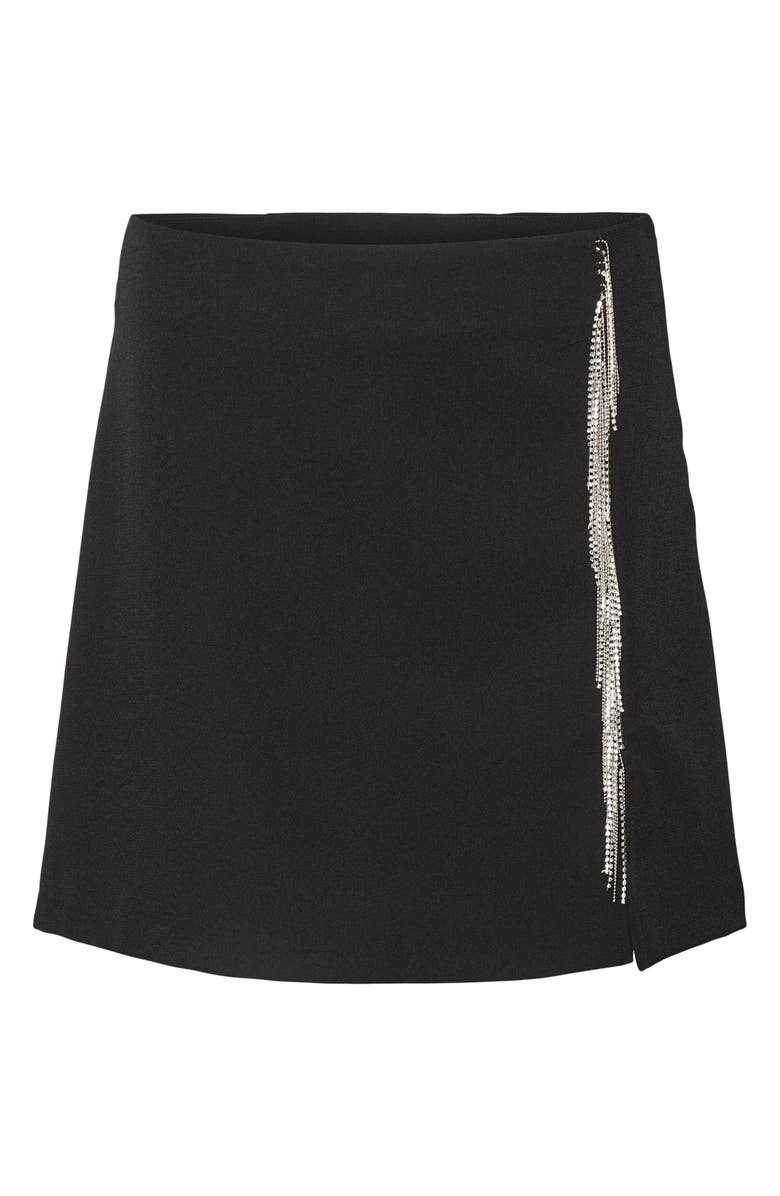 

Мини-юбка Kasey с бахромой и украшением VERO MODA, черный