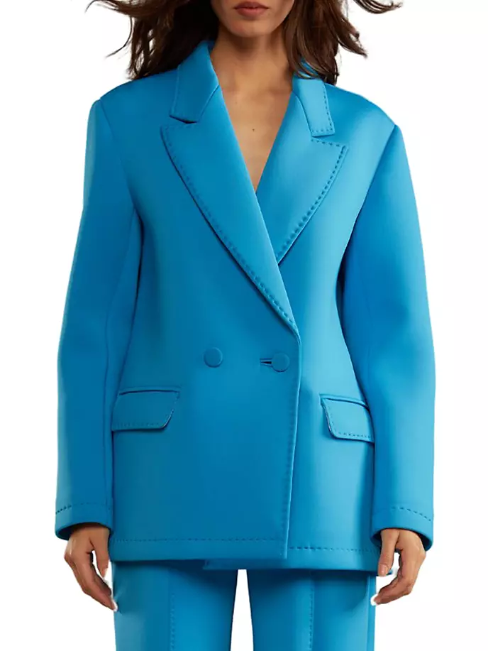 Двубортный пиджак Cynthia Rowley, синий