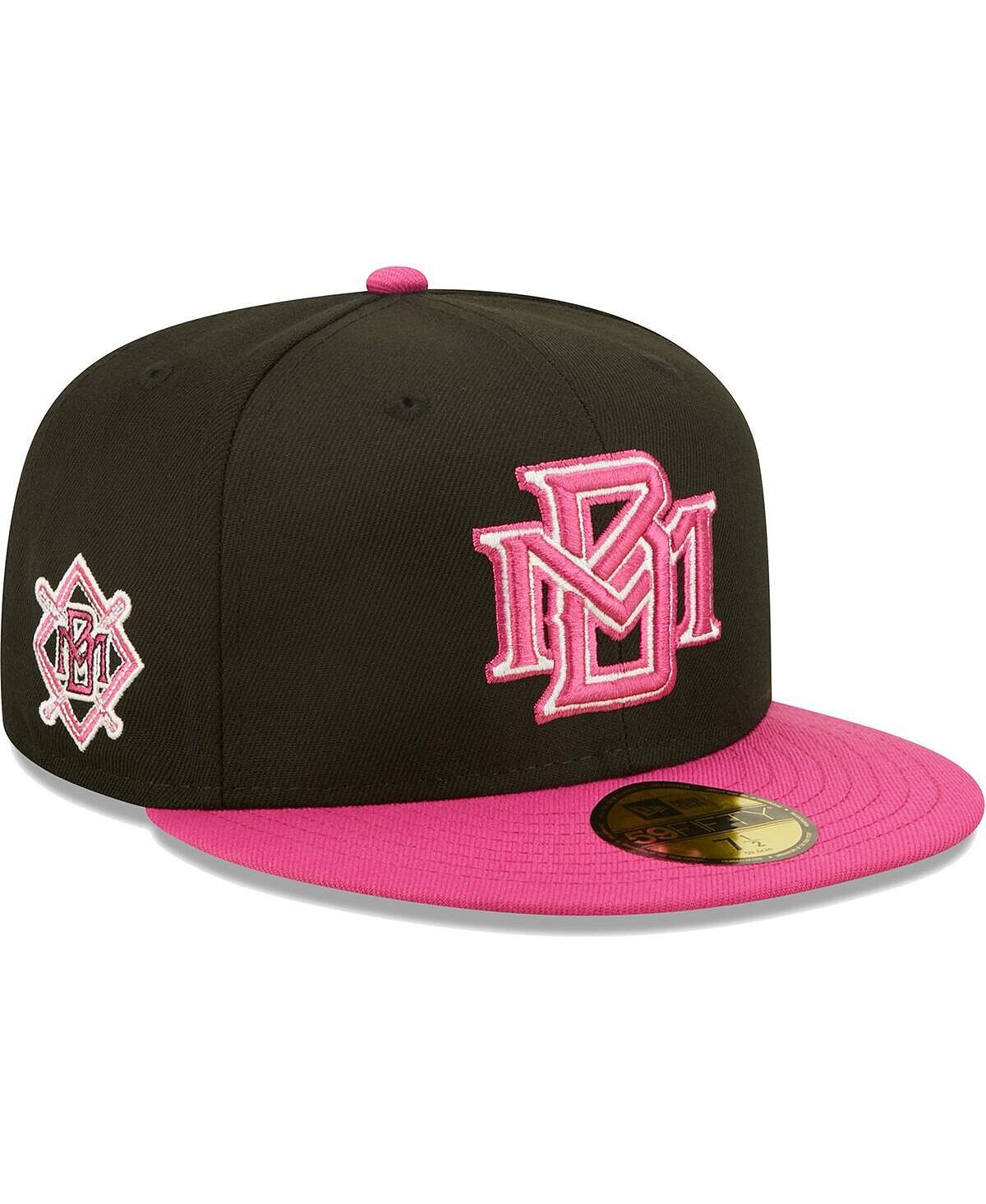

Мужская приталенная шляпа Milwaukee Brewers Passion 59Fifty черно-розового цвета New Era
