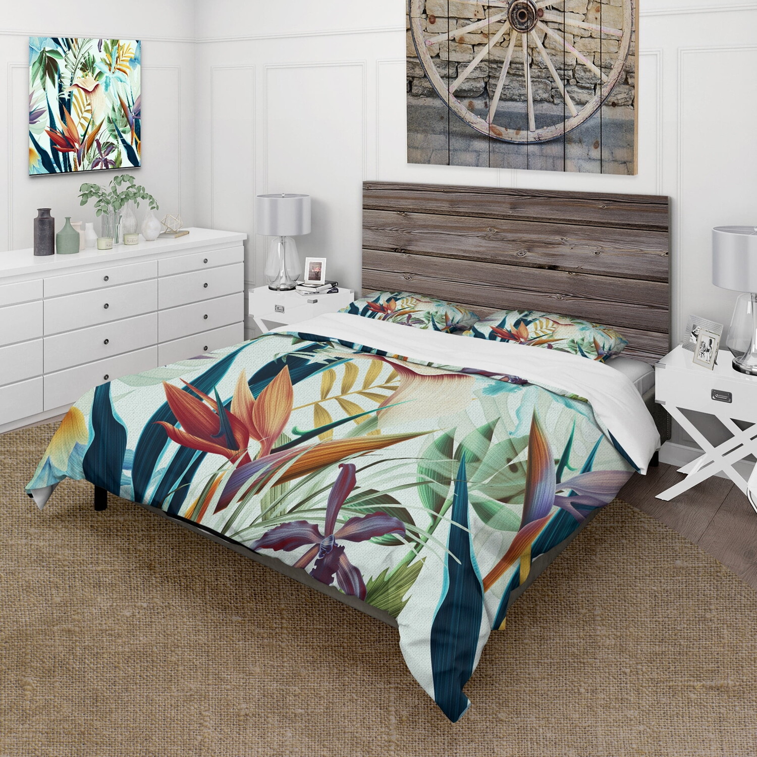 

Комплект пододеяльников Designart Tropical Vintage Flowers I