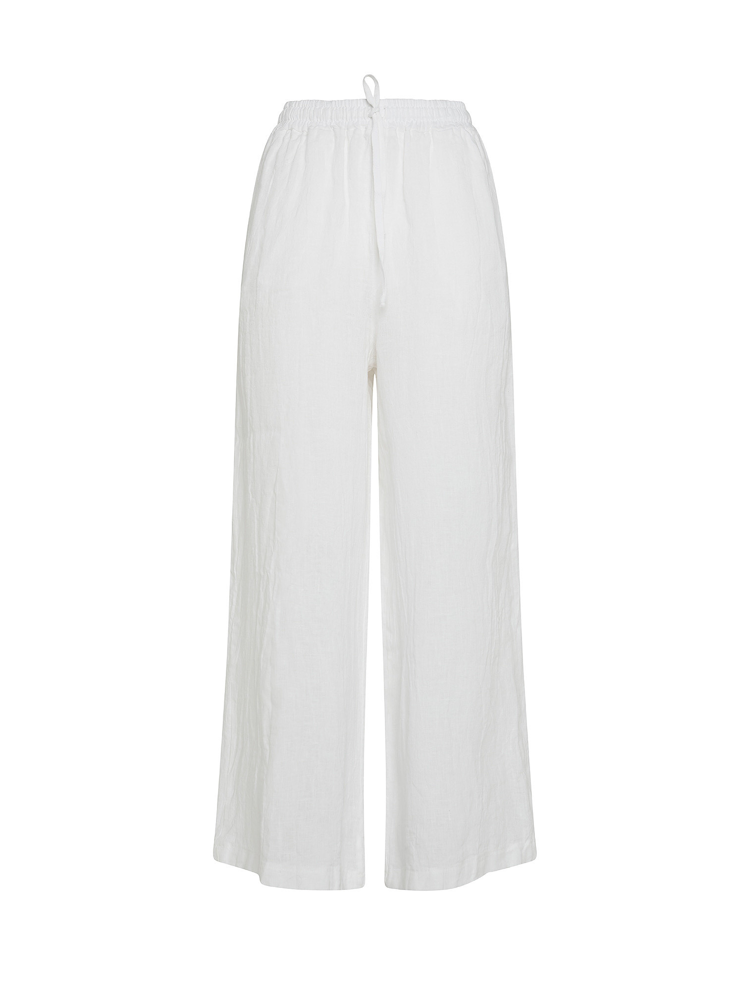 Однотонные брюки из чистого льна, белый набор из 2 салфеток из чистого льна белый