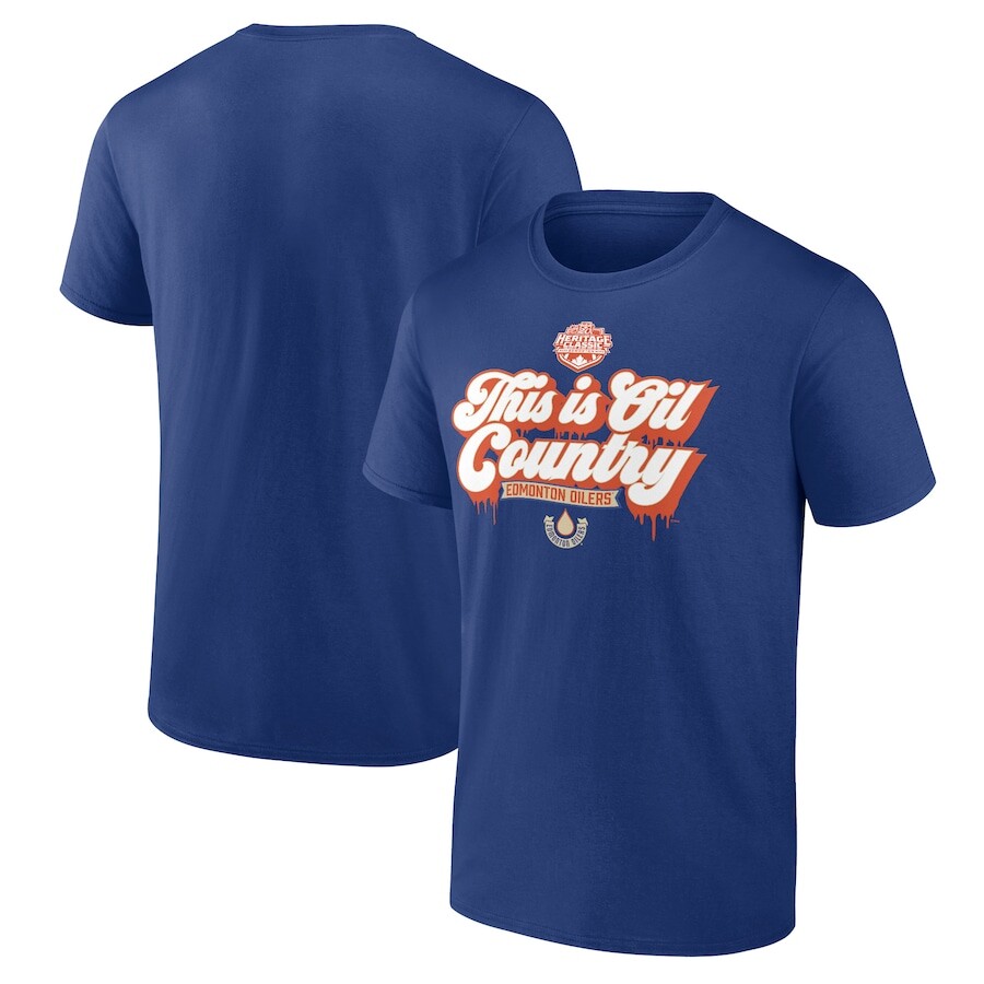 

Футболка с коротким рукавом Fanatics Branded Edmonton Oilers, синий