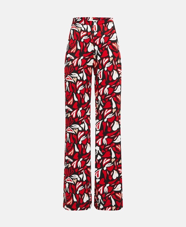 

Шелковые брюки Diane von Furstenberg, красный