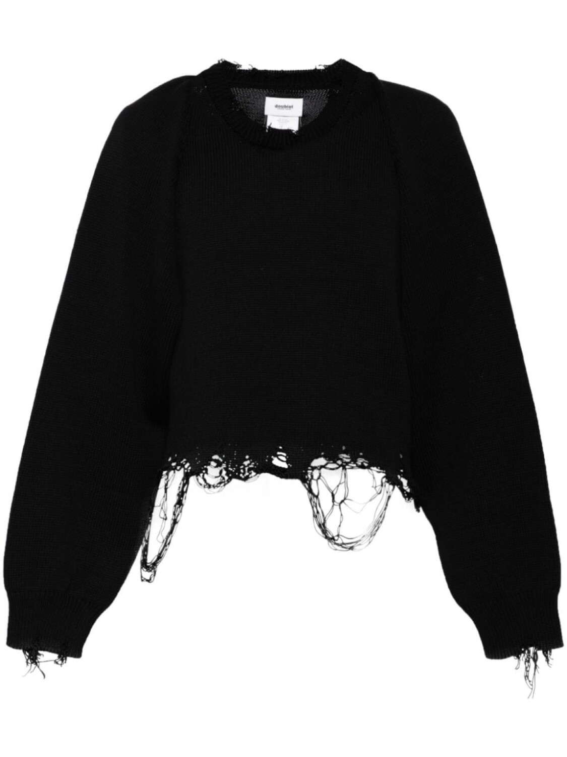 

Doublet джемпер с эффектом потертости, черный